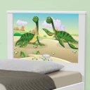 Ver imagem 3 de Cama Solteiro Adesivada Casal Dinossauros
