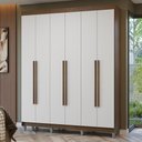 Ver imagem 1 de Guarda-Roupa Casal com Pés 6 Portas Batentes Netuno Madesa