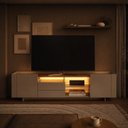Ver imagem 6 de Rack para TV até 65 Polegadas com LED 200cm Monaco Mel e Arenas
