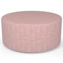 Ver imagem 2 de Puff Redondo Orgânico para Living 90cm Lola W01 Linho Rosa - Lyam Decor