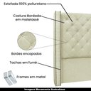 Ver imagem 3 de Cabeceira Decorativa Casal 1,64M Loewe Linho Natural - Gran Belo