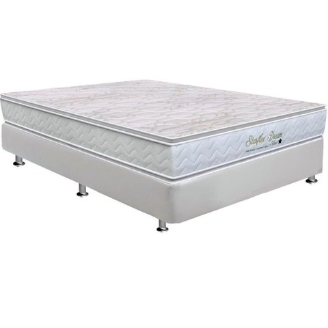 Cama Box Casal: Colchão Molas Ensacadas Orthoflex Master Starflex Dream New + Base Crc Courano