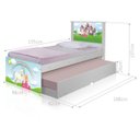 Ver imagem 2 de Bicama Juvenil Adesivada Princesa Encantada com Colchões