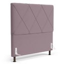 Ver imagem 1 de Cabeceira Cama Box Casal Mel 140cm com Frame Veludo Rosê - Abmaza