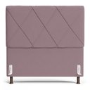 Ver imagem 5 de Cabeceira Cama Box Casal Mel 140cm com Frame Veludo Rosê - Abmaza