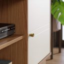 Ver imagem 7 de Estante Home Theater Paraná TV até 70 Polegadas 3 Portas - Off White Matte/Freijó Colibri Decor
