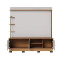 Ver imagem 5 de Estante Home Theater Paraná Tv até 70” 3 Portas 4 Prateleiras - Off White Matte / Freijo