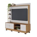 Ver mais imagens de Estante Home Theater Paraná Tv até 70” 3 Portas 4 Prateleiras - Off White Matte / Freijo