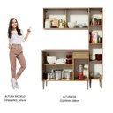Ver imagem 6 de Armário de Cozinha Compacta 137cm Rustic Emilly Force Madesa 02