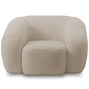 Ver imagem 2 de Kit 02 Poltronas Decorativa Orgânica para Sala Living Emery M05 Bouclê Creme - Lyam Decor
