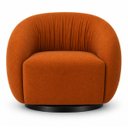 Ver imagem 3 de Poltrona Giratória 360° Orgânica Bouclé Sala Recepção Nuvem:Bouclê/Terra Cota