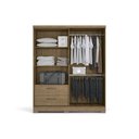 Ver imagem 3 de Guarda Roupas 3 Portas de Correr (1 de ) e 2 Gavetas C533 Branco - Kappesberg