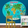 Adesivo de parede Mapa-Múndi Infantil Baby-Medio 100x80cm - 1