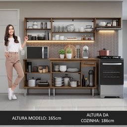 Armário de Cozinha Compacta 229cm Rustic Emilly Madesa 13 - 6