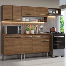 Armário de Cozinha Compacta 229cm Rustic Emilly Madesa 13 - 2
