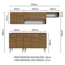 Ver imagem 4 de Armário de Cozinha Compacta 229cm Rustic Emilly Madesa 13