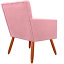 Ver imagem 3 de Poltrona Decorativa Miami Luxo com Puff Suede Rosa Bêbê