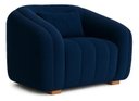 Ver imagem 3 de Poltrona Lilian Decorativa Luxo Recepção Veludo Roxo:azul-marinho/liso