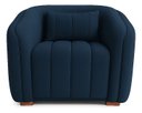 Ver imagem 2 de Poltrona Lilian Decorativa Luxo Recepção Veludo Roxo:azul-marinho/liso