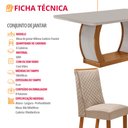 Ver imagem 2 de Mesa de Jantar Milena 180cm Tampo MDF Vidro Canto Copo com 6 Cadeiras Yasmin