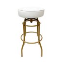 Ver imagem 2 de Banqueta Altura 65cm Bar Giratória cor Dourado fosco assento branco Kit 2 unidades Poltronas do Sul