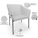 Ver imagem 4 de Kit 4 Cadeiras para Sala de Jantar Estar Living Olívia L02 Linho Cinza - Lyam Decor