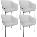 Ver imagem 1 de Kit 4 Cadeiras para Sala de Jantar Estar Living Olívia L02 Linho Cinza - Lyam Decor