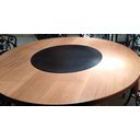 Ver imagem 6 de Conjunto Mesa Jantar 1,60m Madeira Giratória 8 Cadeiras Aluminio Fundido - Preto