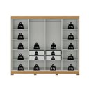Ver imagem 5 de Guarda Roupa Casal 8 Portas 4 Gavetas com Calceiro, Cabideiro e Prateleiras 237x205x47cm