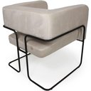 Ver imagem 2 de Poltrona Decorativa Scarlett Veludo com Base Aço Bege Nexta Casa