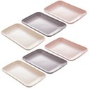 Ver imagem 1 de Kit 6 Travessas Bandejas para Servir 24x15cm Sortidas Petisco Sobremesa Sushi Lyor