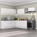 Ver imagem 1 de Armário de Cozinha Completa de Canto com Rodapé Veneza Multimóveis MP2103.891 Branco