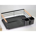 Ver imagem 2 de Escorredor De Louça Prato Talher Metal Madeira 43x32cm Cesto Yangzi