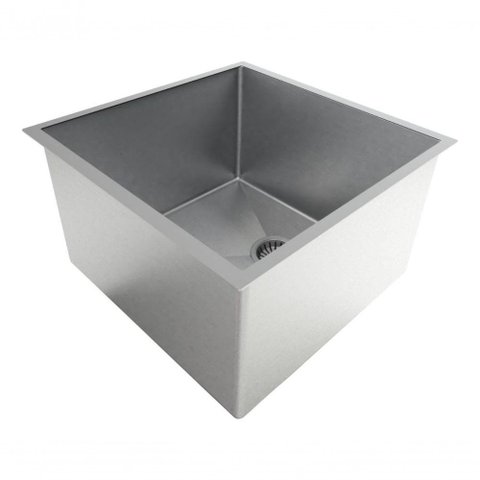 Pia Inox Escovado para Cozinha 35x35 Gourmet Luxo Quadrada