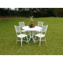 Ver imagem 1 de Conjunto de Mesa para Jardim Bambu com Mesa de 1,10 M em Alumínio Fundido Unifer Móveis