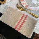 Ver imagem 3 de Guardanapo de Tecido Juliana Craft - Algodão, Listra Vermelha, 50x50cm