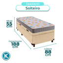 Ver imagem 3 de Cama Box Bau Perola Solteiro + Colchão D20 D20 Inducol
