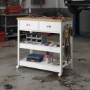 Ver imagem 1 de Carrinho de Ferramentas com Rodizios e 2 Gavetas 85cm Móvel na Caixa