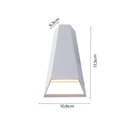 Ver imagem 3 de Arandela de Parede Led Mid Retangular Facho Duplo Aberto e Fechado Externo 3000k 10w Bivolt 17,5x10,