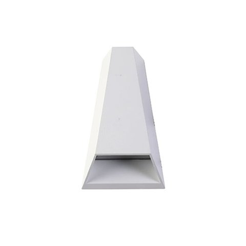 Arandela de Parede Led Mid Retangular Facho Duplo Aberto e Fechado Externo 3000k 10w Bivolt 17,5x10,