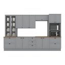 Ver imagem 2 de Cozinha Completa Modulada 100% MDF 6 Peças sem Tampo Cinza Emily