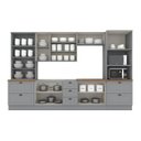 Ver imagem 4 de Cozinha Completa Modulada 100% MDF 6 Peças sem Tampo Cinza Emily