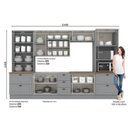 Ver imagem 3 de Cozinha Completa Modulada 100% MDF 6 Peças sem Tampo Cinza Emily