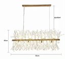 Ver imagem 7 de Lustre Cristal Elegance Dourado 92cm