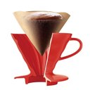 Ver imagem 4 de Suporte Coador Hario Cerâmica Vermelho V60-01 - 1-2 Xíc