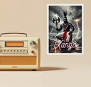 Ver imagem 1 de Quadro Decorativo Xangô 24x18cm - com Vidro:moldura Preta