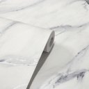 Ver imagem 2 de Papel de Parede Mármore Off White e Prata Vinilico Lavável+cola para Aplicação