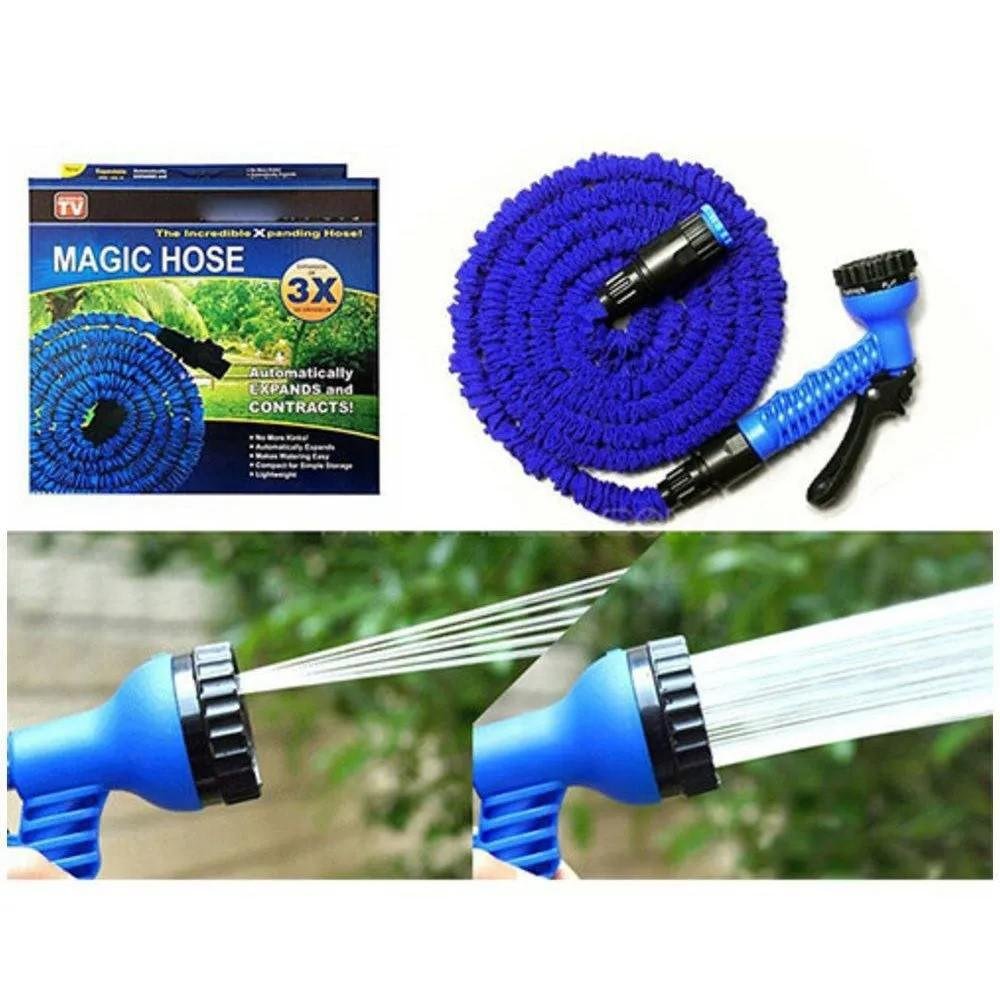 Mangueira Magica Flexível Esguicho Jardim Irrigação Compacta - 4