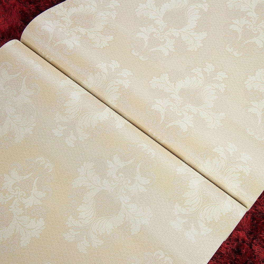 Papel de Parede Importado Vinílico Salmão Claro com Arabesco - 6