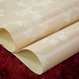 Papel de Parede Importado Vinílico Salmão Claro com Arabesco - 5